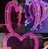 LED Heart Arch Tunnel Corridor Lighting for Cultural Tourism and Decorations