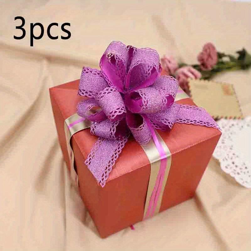 3pcs Children's Birthday Gift Packaging Ribbon Ribbon Wedding Car Wedding Ribbon Wedding Room Decoration Flower Ball.