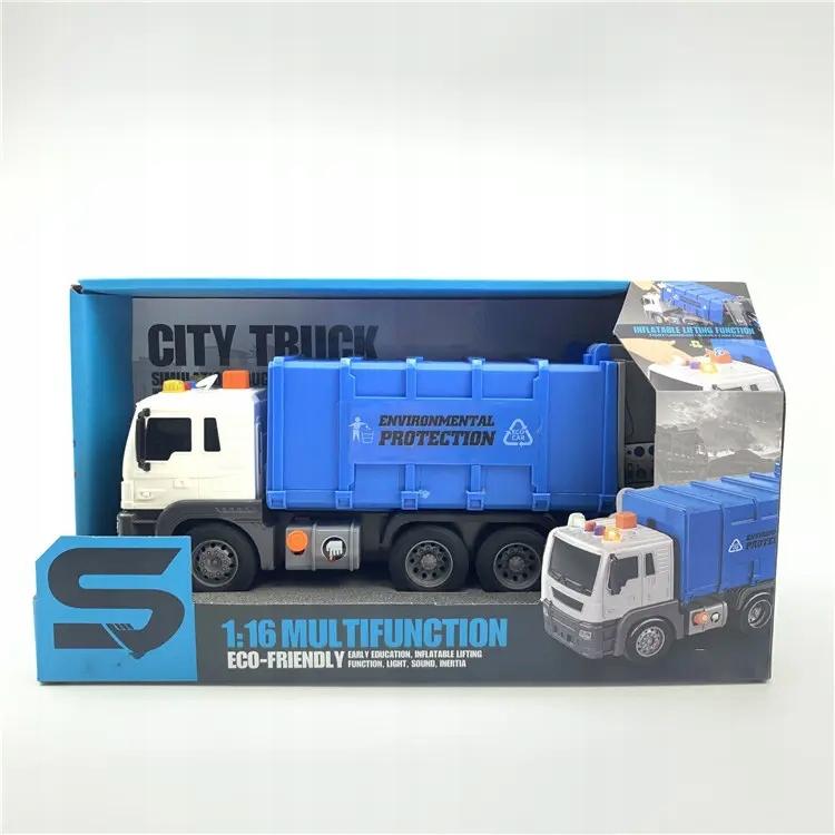 Sopbil Sopsortering Ljud Ljus Stor Blå Bil