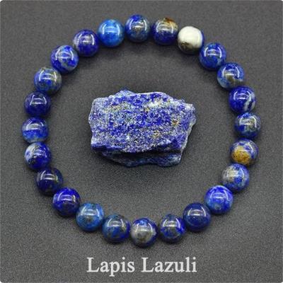 Armband aus natürlichen Lapislazuli-Steinperlen für Männer, elastisch, hochwertiger Energieheilungsschmuck für Frauen, Geschenk für den Freund