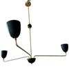 3-Arm Chandelier - 42" DIA Lola 3-Light Brass Chandelier Lighting