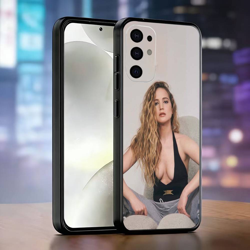 Jennifer Lawrence Phone Case For Samsung S25,S24,S21,S22,S23,S30,Ultra,S20,Plus,Fe,Lite,Note,10,Black Cover Samsung S24ULTRA