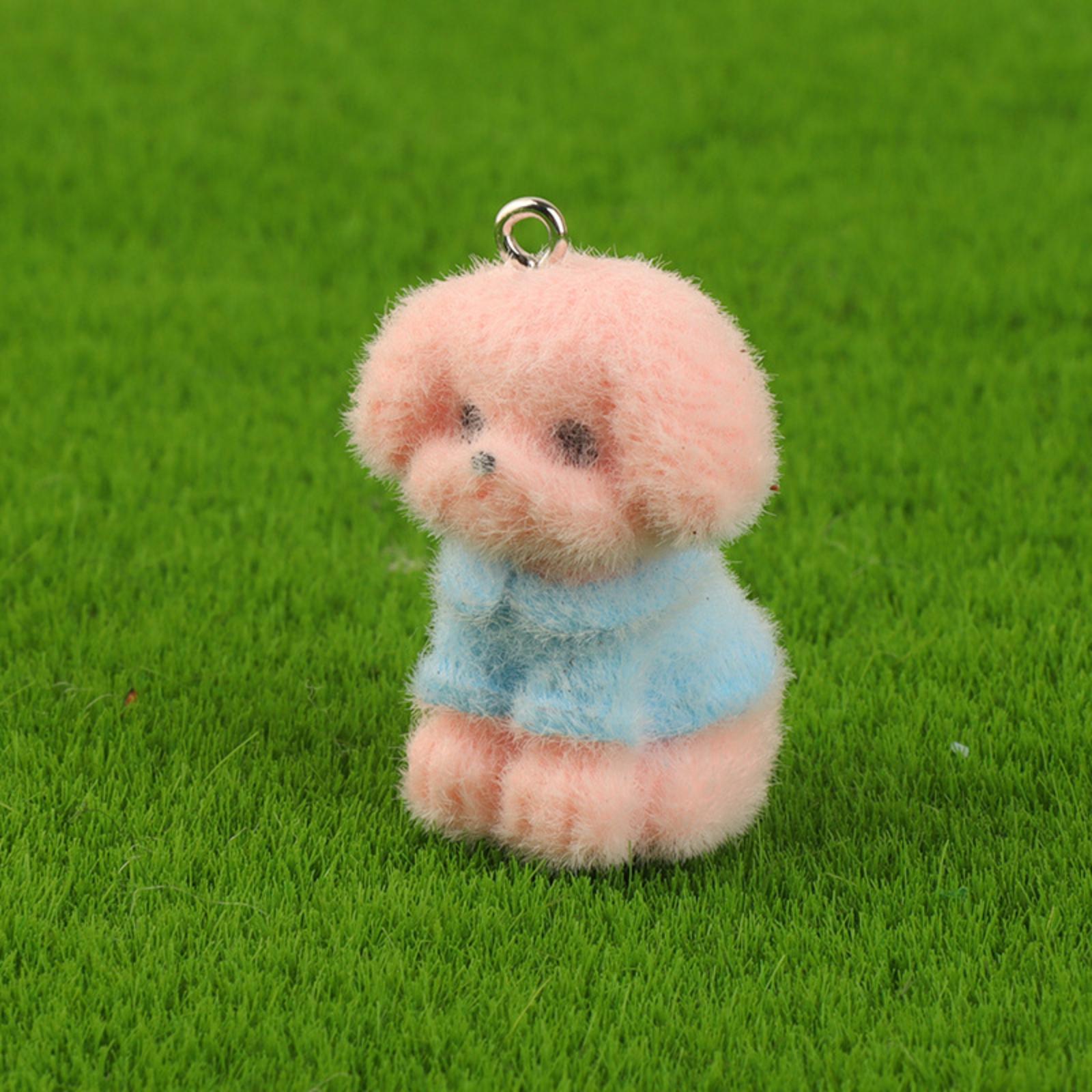 

Resin Flocking Cute Three-dimensional Keychain Pendant Car Key Chain Pendant Bag Pendant One Size