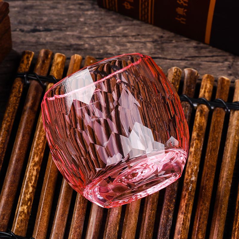 Faceted Water Drop Cup Creative Crystal Glass Gold Foil Baijiu Cup Spirits Cup Generation Moutai Cup Source
