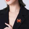 Urocza Broszka Krab Vintage Pin Kraba Ocean dla Kobiet Mężczyzn Emaliowana Klapa Zwierzę