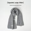 Green Wool Knit Scarf for Women - 2024 Korean-Style Neck Warmer