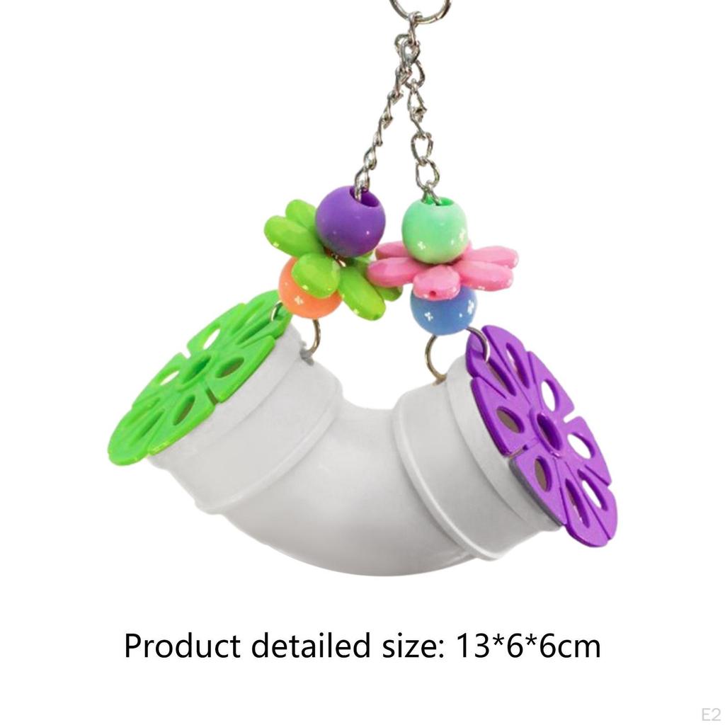 Pet Bird Toys Pipeline Cage Swing Chewing Toy Open and Colse Interactive Training