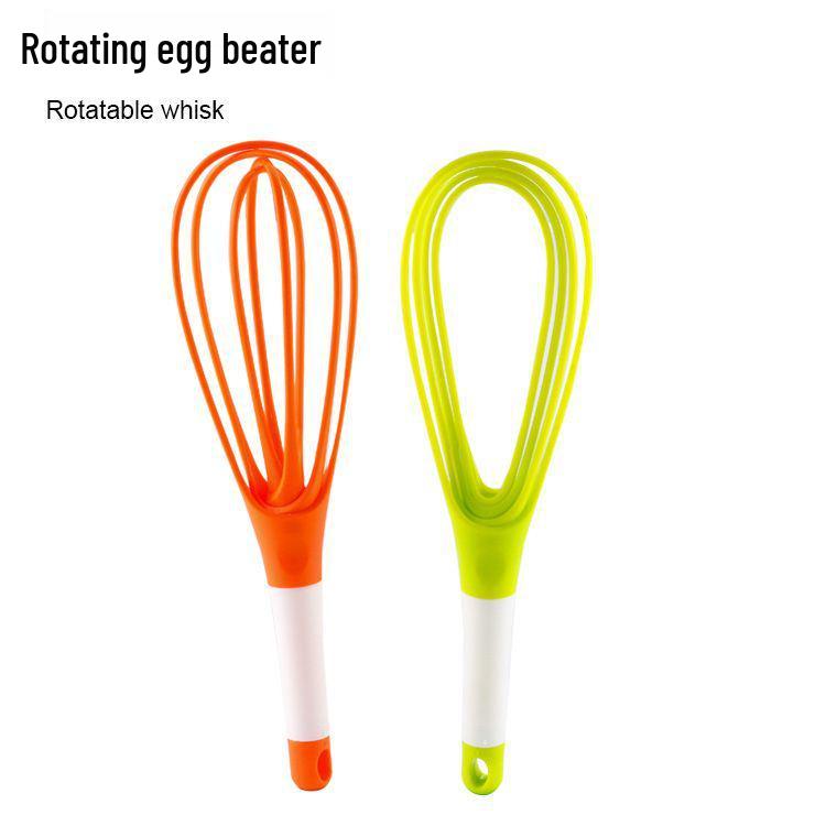 Rotating Plastic Whisk Manual Mixer for Baking