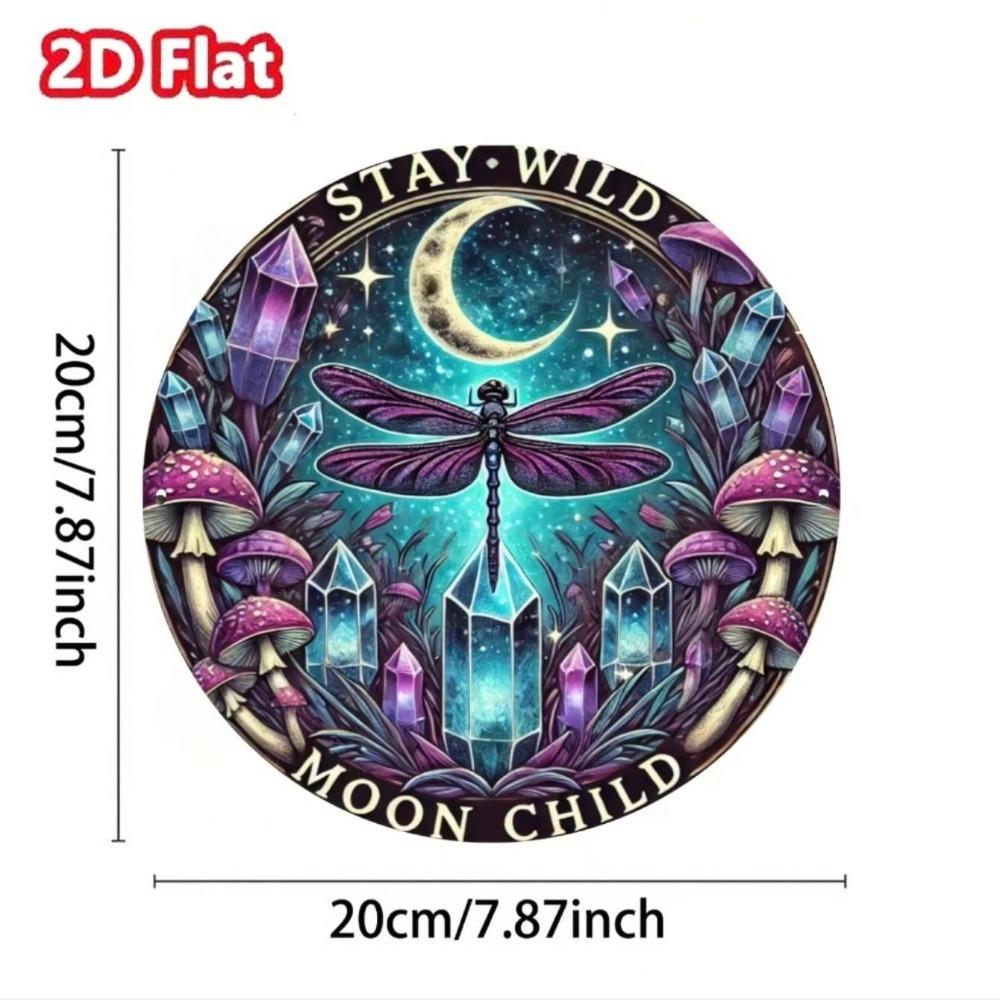 Vintage Round Moon Sign Wall Art Home Decor Bedroom Gift