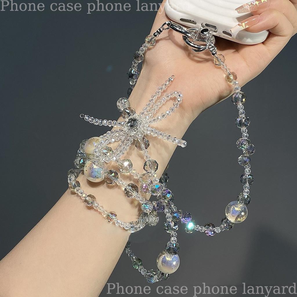 Style Crystal Beaded Phone Lanyard With Pvc Chain For Women And Men