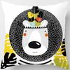 Cute Animal Print Square Pillowcase Home Decoration Car Sofa Cushion Cover