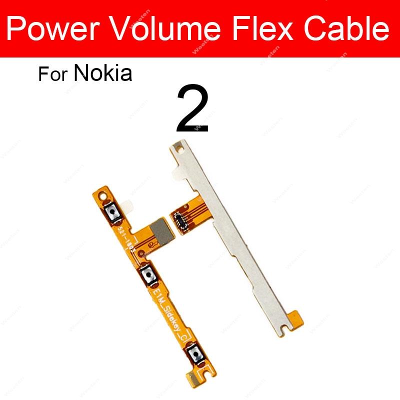 Cavo Flessibile Pulsanti di Accensione Per Nokia 1 2 2.1 3 3.1 3.2 4.2 5 5.1 X2 X3 X5 XL Plus Cavo Flessibile Tasti Volume Parti di Ricambio Tasti Laterali