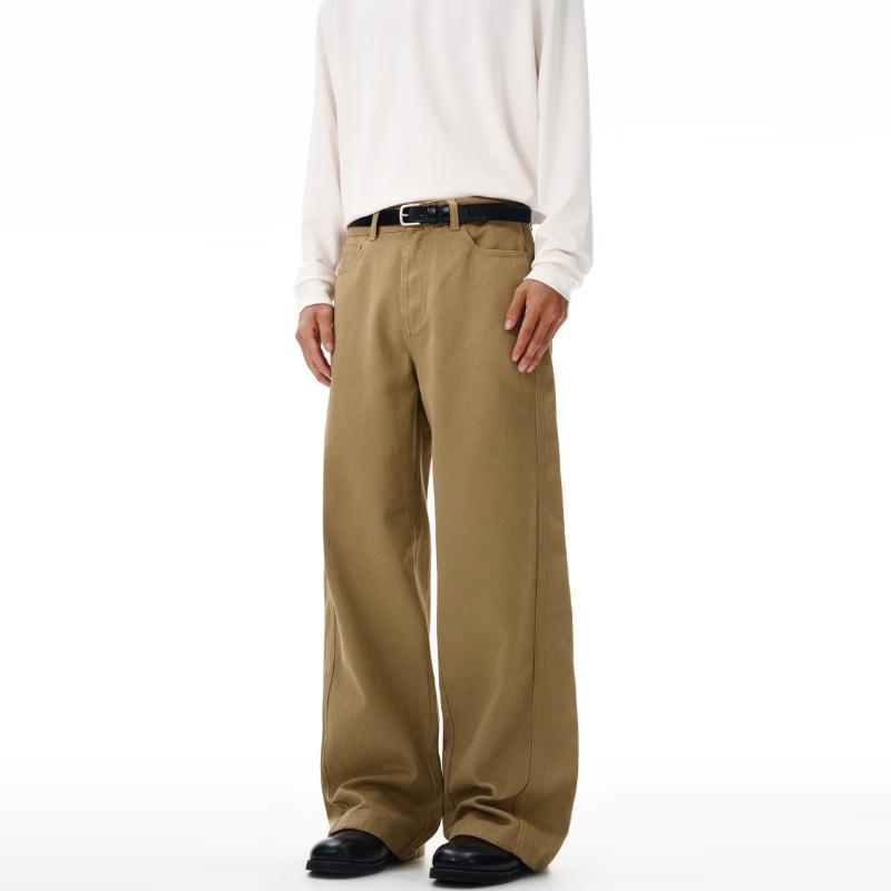 LKTM American Retro Unisex Reine Baumwolle A-Linien Freizeithose - High-End Cleanfit Bodenlang