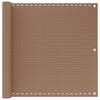 Balcony Privacy Screen Taupe 75 X 700 Cm HDPE and Aluminum