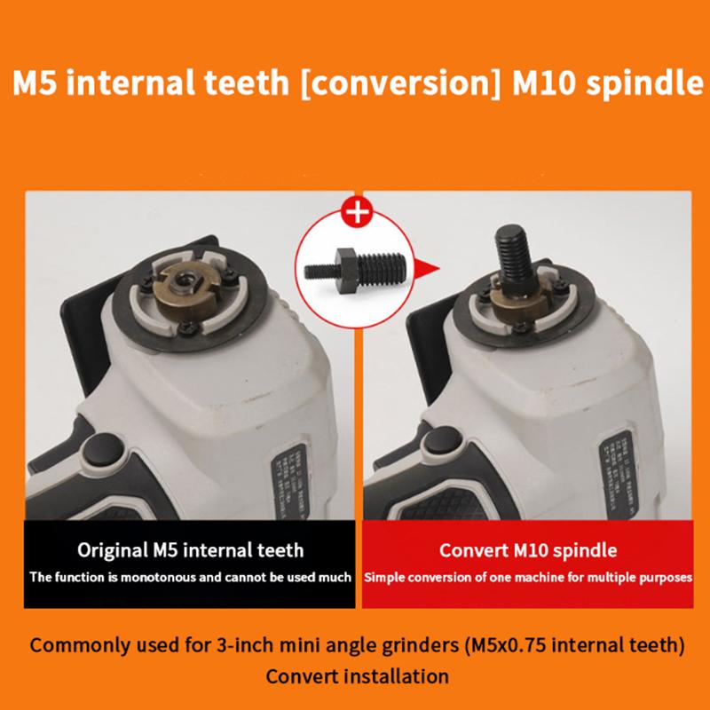 Conversion Rod Angle Grinder Conversion M5 To M10/M14 To M10 Multi-functional 3-inch Hand Electric Drill