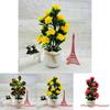 Artificial Plant Container With Colorful Silk Flowers For Indoor Decor And Special Occasions