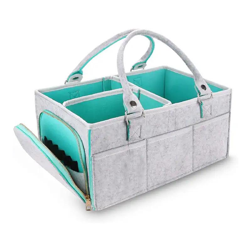 Handheld Felt Diaper Bag: Travel Baby Nappy Organizer & Mommy Bag