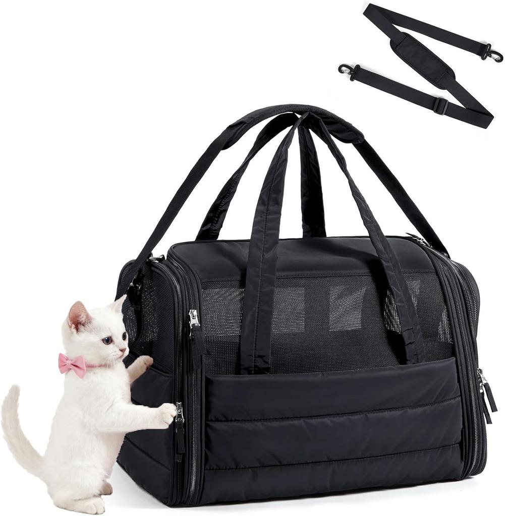 Borsa Trasportino Morbida Pieghevole Traspirante per Gatti Cani Borsa da Viaggio Portatile Borsa a Mano per Gatti Cani Piccoli Passeggiate all'Aperto Escursionismo