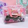 Klare durchsichtige Kunststoff PVC Reise Make-up Tasche Kosmetik Toilettenartikel Reißverschluss Tasche Beutel