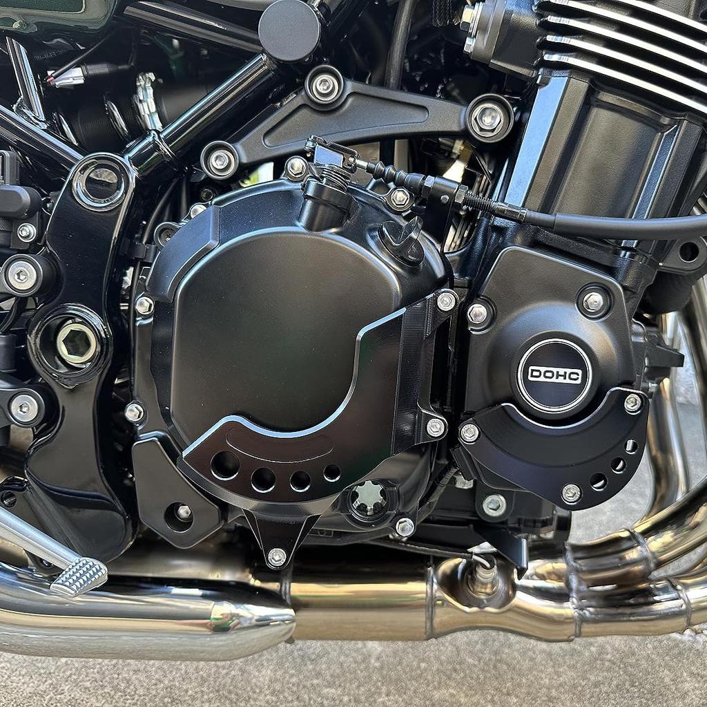 Motorcycle Engine Cover Engine Slider Engine Guard Kawasaki Z900 Z900RS Z900RSCAFE All Models (Color Electroplated Silver)