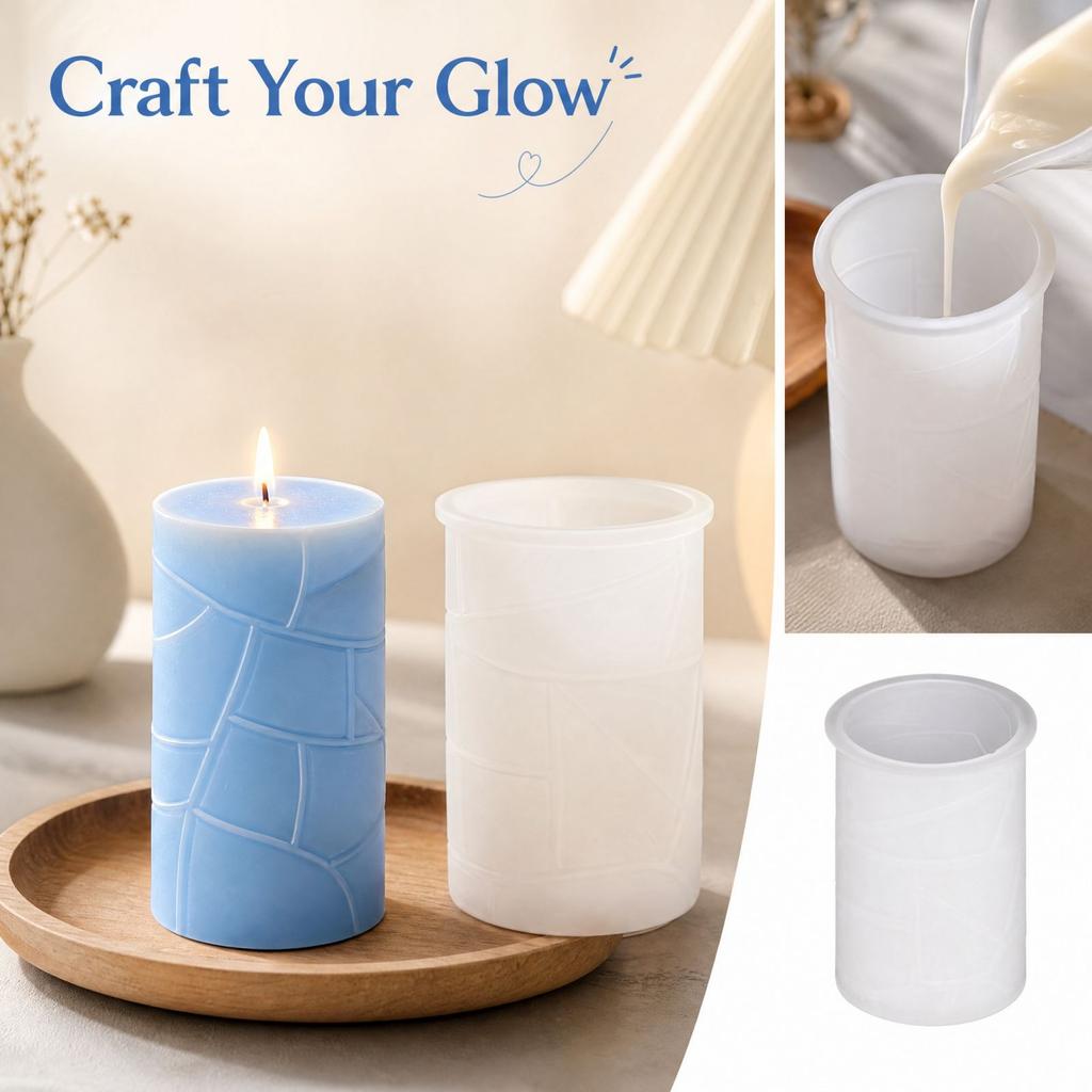 Pillar Candle Silicone, Cylinder Column Candle for Making Homemade Candles