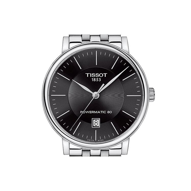 TISSOT Kason Zen I Collection Automatic Mechanical Movement Unisex Watch 40mm Black Dial Stainless Steel Case T1224071105100+T1222071105100