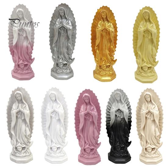 Unique Bookcase Accents Our Lady of Guadalupe Religious Statue, Virgin Mary Figurine, Resin Sculpture, Statement Piece for Cabinet Inspirational