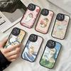Mofusand Cat Popular Cute Phone Case For IPhone 16 15 14 13 12 11 Pro Max Plus Leather Shockproof Cover