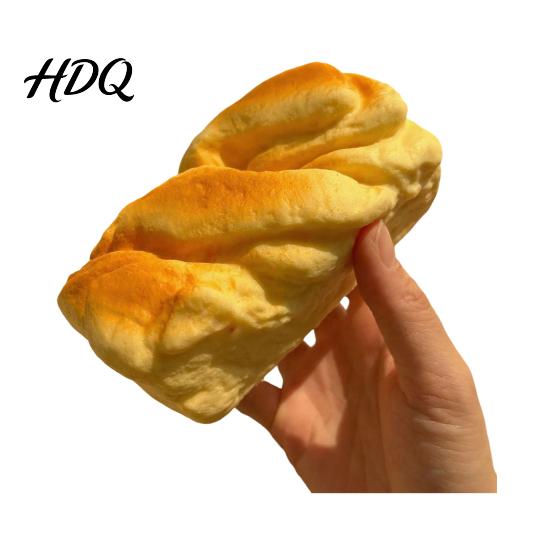 Squeeze Toy for Adults Soft Toast Slow-Rising PU Fidget Stress Anxiety Relief Realistic Bread-Shaped Decompression Gadget Kids