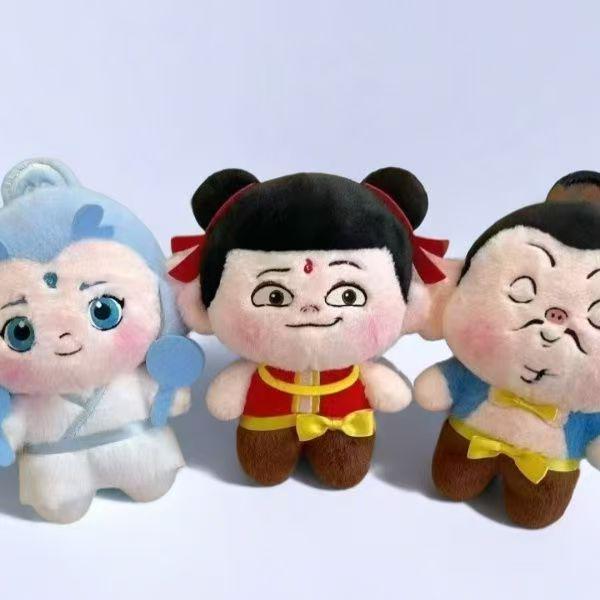 

Nezha & Ao Bing Plush Doll and Figurine Set - Demon Child Themed Collectible 23 cm