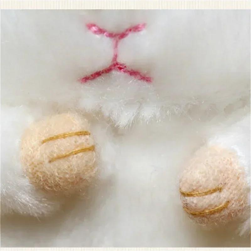 1 Pcs Cartoon Key Cute Soft Hamster Keyrings Faux Rabbit Fur Pompom Fluffy Trinkets Car Pendant Ring Holder Accessories
