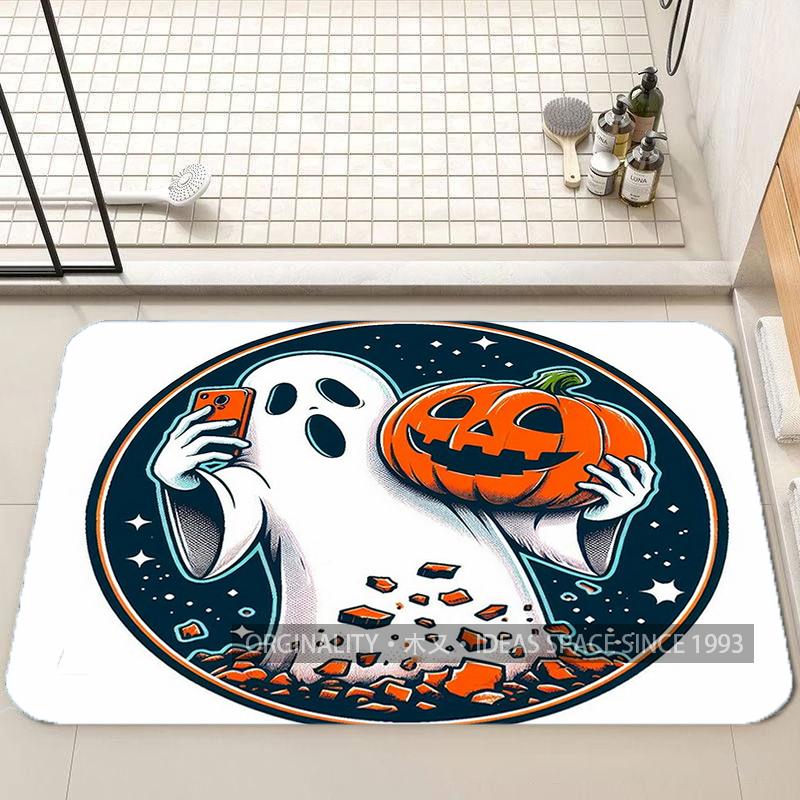 Halloween Witch Car Mat Living Room Decoration Home Sofa Non-Slip Carpet Study Bedroom Tatami Children'S Soft Floor Mat