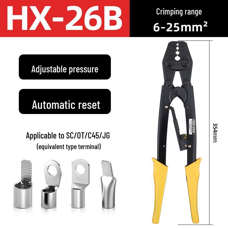 HX-50B Copper Lug Wire Crimping Pliers for SC/JG/UT/OT Terminals