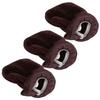 3Pcs Universal Pleuche Piano Pedal Cover Protective Musical Instruments Accessory(coffee)