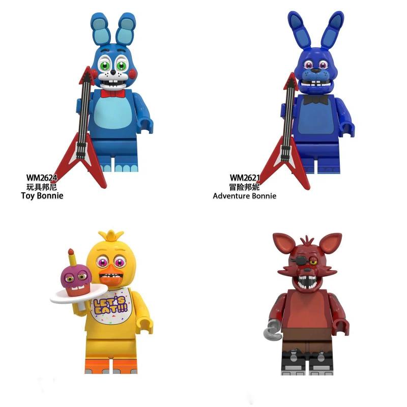 Mini Bricks Bonnie Decoration Piece Construction Block Games Figure Chica Foxy Bear Freddy Fazbear Plaything Accessories Party Presents