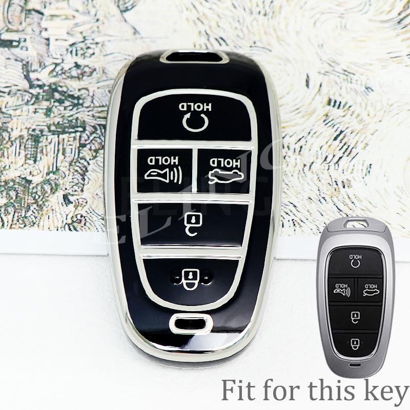 4 5 6 7 8 Button Car Key Cover Auto Shell Fob Case Keychain For Hyundai Santa Fe Tucson Nexo Nx4 Atos Solaris Prime