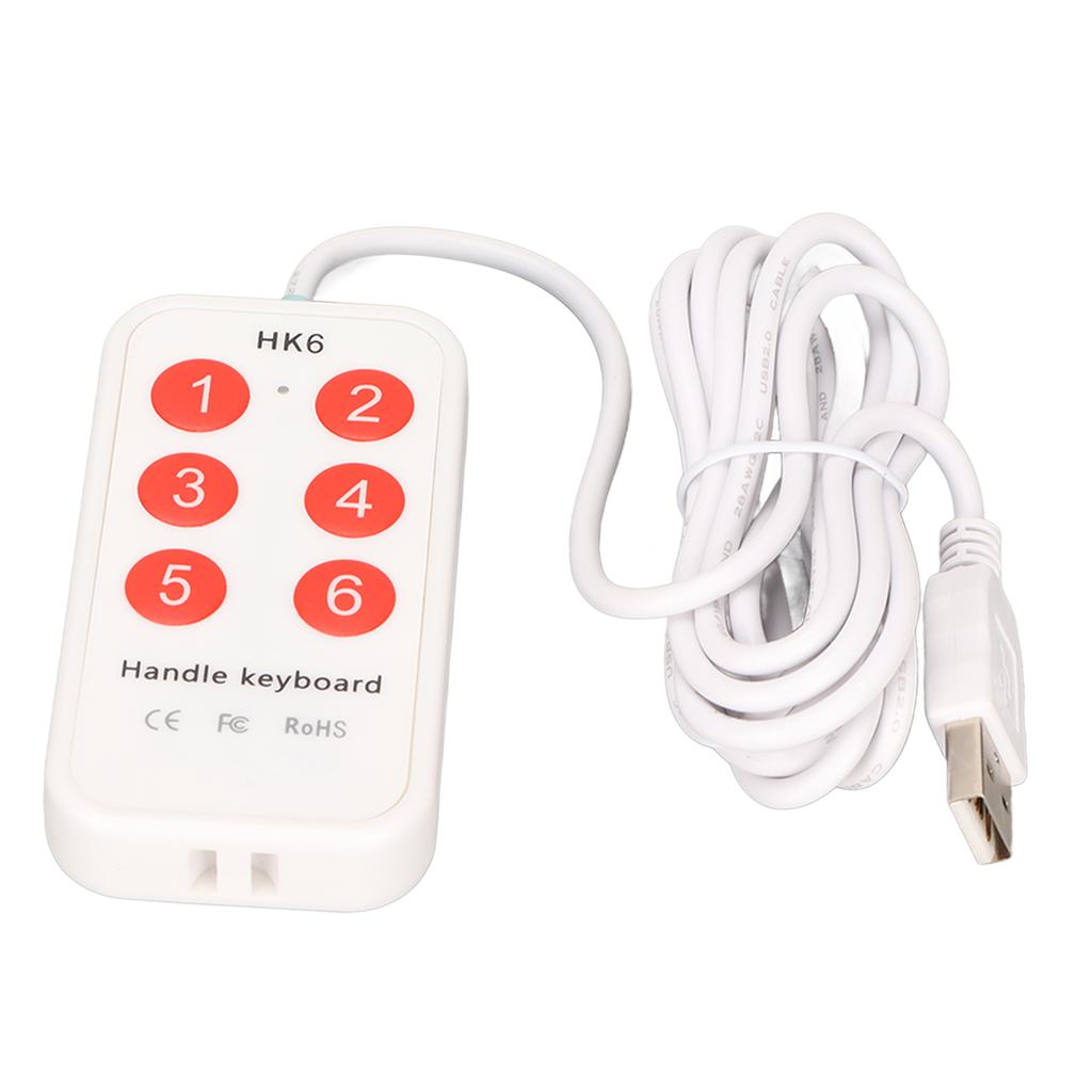 Programmable Keypad Small USB 6 Keys Programming Customization Handheld Switch Controller for Hospital Image Scanning