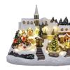 Scene Figurine Christmas Decoration Ornament Gift Artwork Collectible Buildings Lighted up for