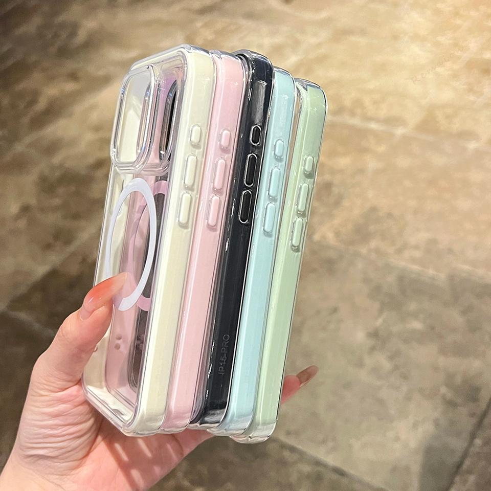 Clear Magnetic Silicone Phone Case For For Iphone 1 14 13 12 11 16 Pro Max 16Pro 14 1 16 Plus Protector Shockproof Cover