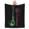 W-Wicked 2 Musical Movie Glinda Elphaba Blanket  Soft Novelty Plush Throw Blanket For Boy Girl Couch Chair Cover
