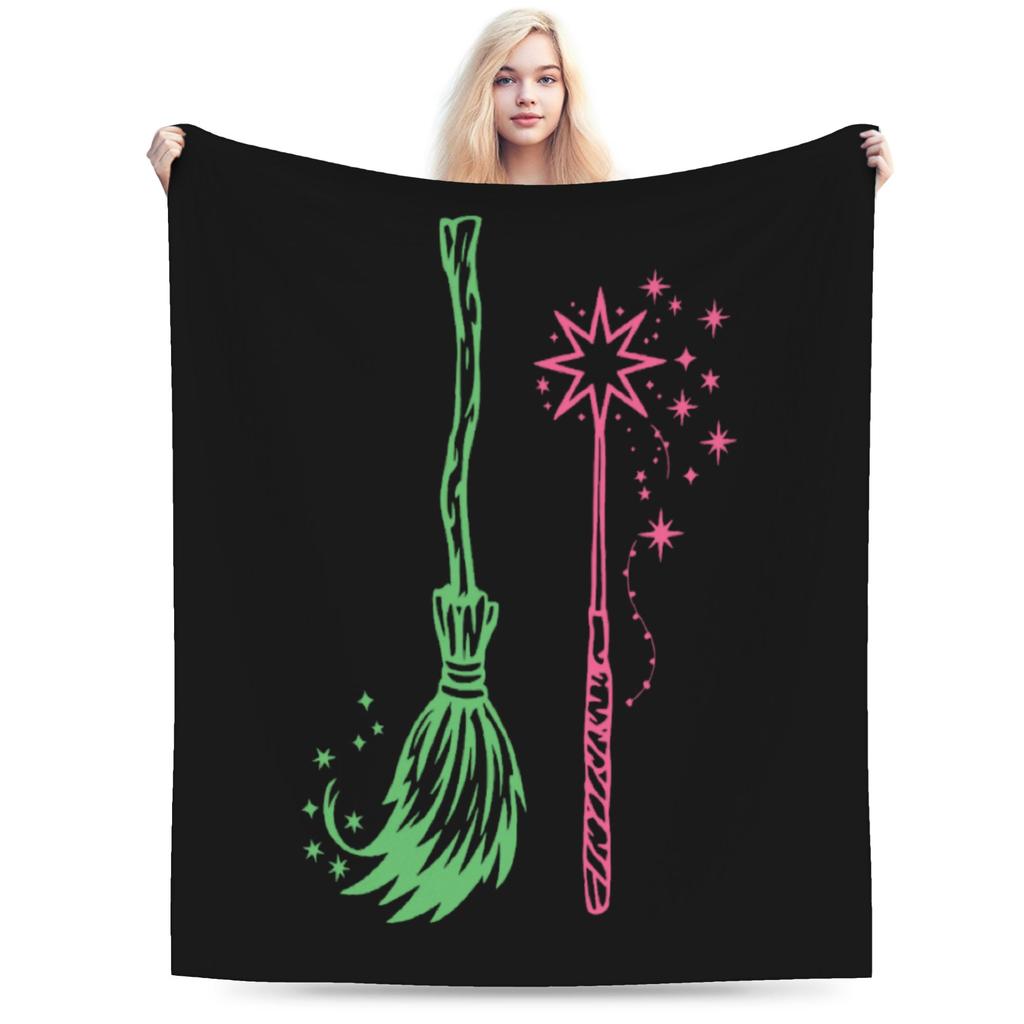 W-Wicked 2 Musical Movie Glinda Elphaba Blanket  Soft Novelty Plush Throw Blanket For Boy Girl Couch Chair Cover
