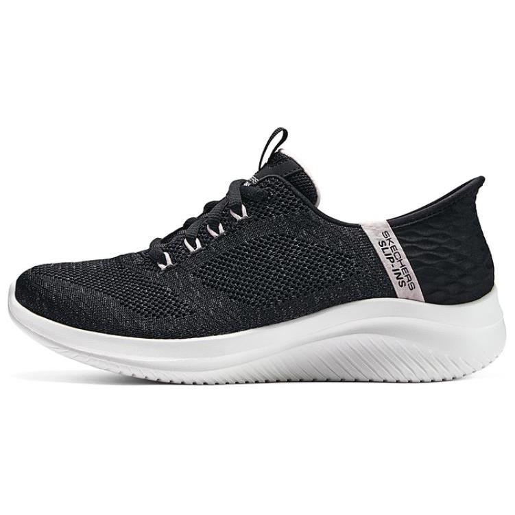 Skechers Ultra Flex 3.0 Cushioning Breathable Low Top Walking Shoes Women's Black 150178-BKPK