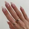 Reusable Press-On Nails With Cat Eye Effect Gradient Design Women Sweet Chic Style Wearable Nail Tips