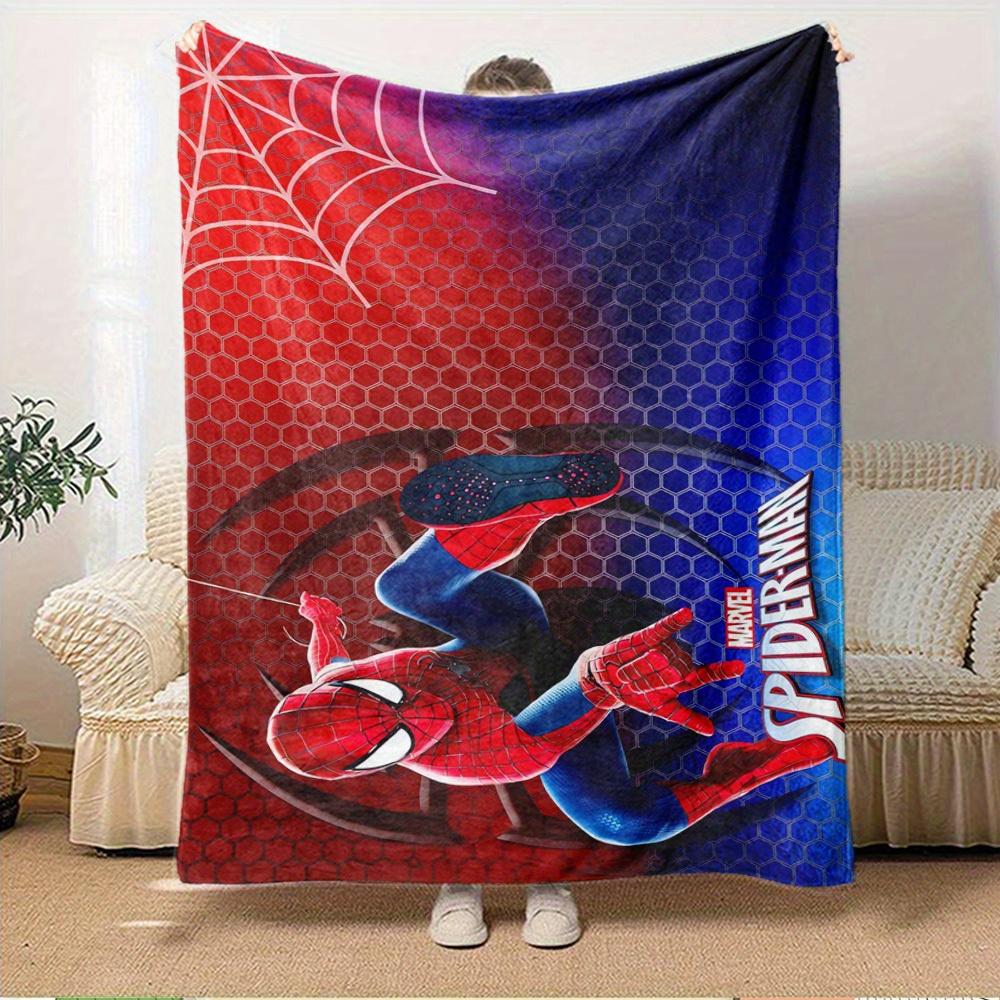 1pc Flannel Spiderman Cartoon Pattern Bed Blanket, Sofa Blanket, Home Decor, Room Decor, Birthday Gift, Christmas Giftc057