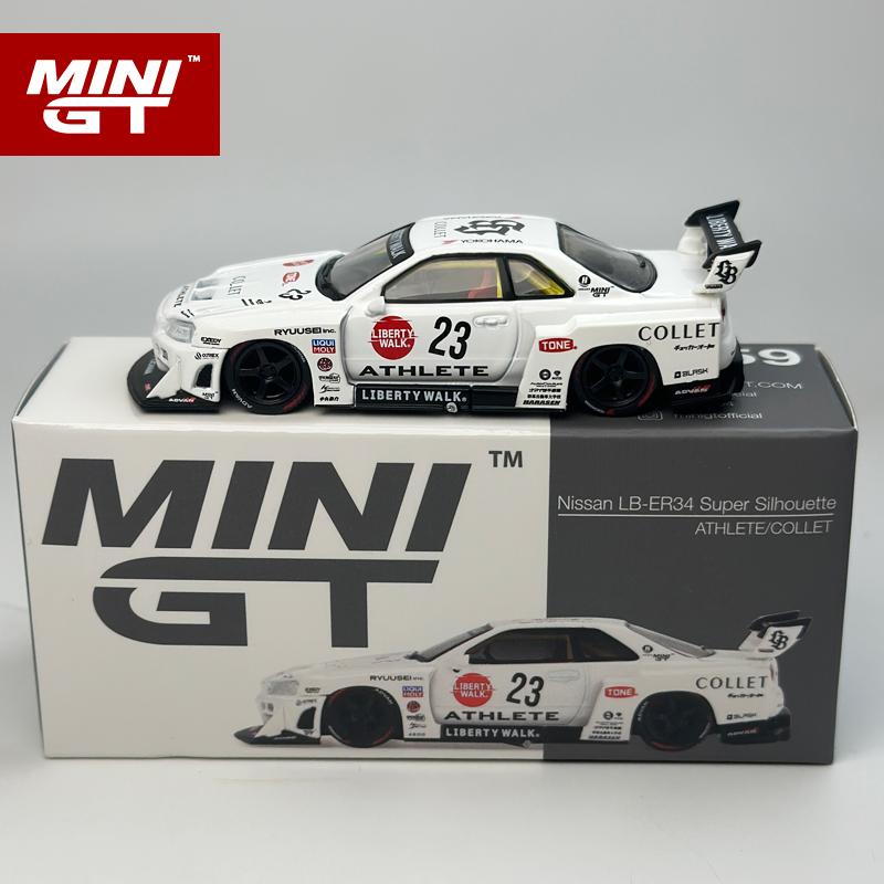 MINIGT 1:64 Nissan LB ER34 Super Silhouette ATHLETE/COLLET MGT alloy car Model 1059