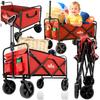 Sunshine Red Beach Cart Foldable Tourist Beach Camping 100kg