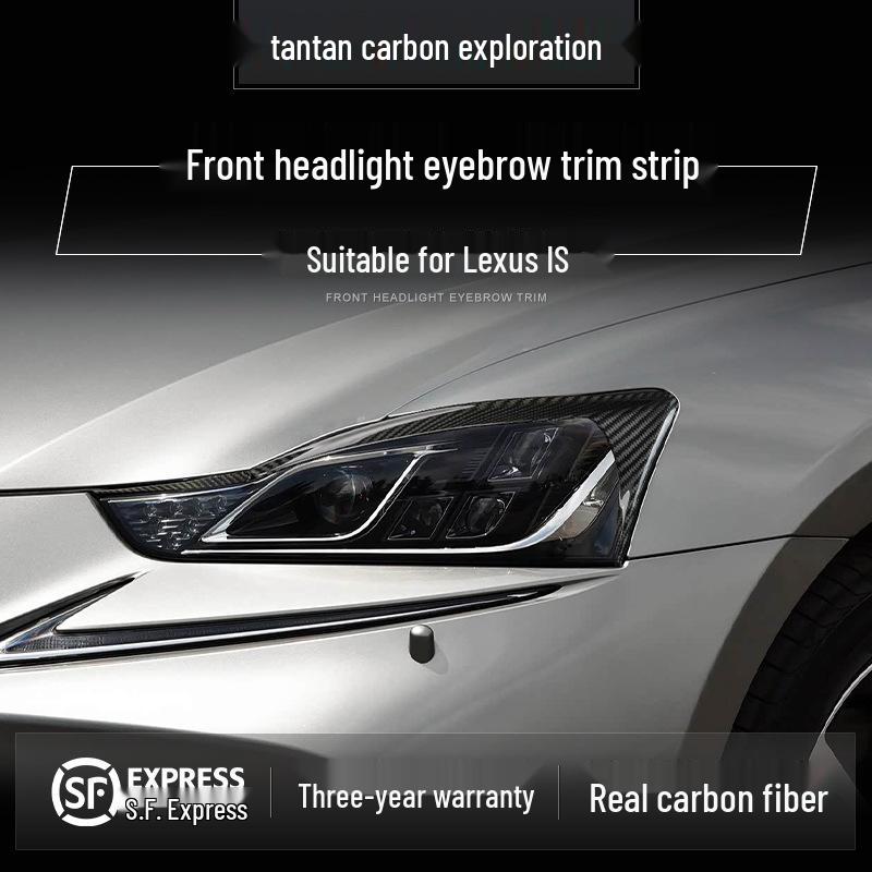 Carbon Fiber Headlight Eyebrows for 2013-2015 Lexus IS Yes