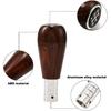 Wood Grain Gear Shifter Knob, Universal Car Gear Shift Manual Knobs Aluminum Alloy Stick Shift Handle with 3 Threaded Adapters M8 M10 M12, Style A