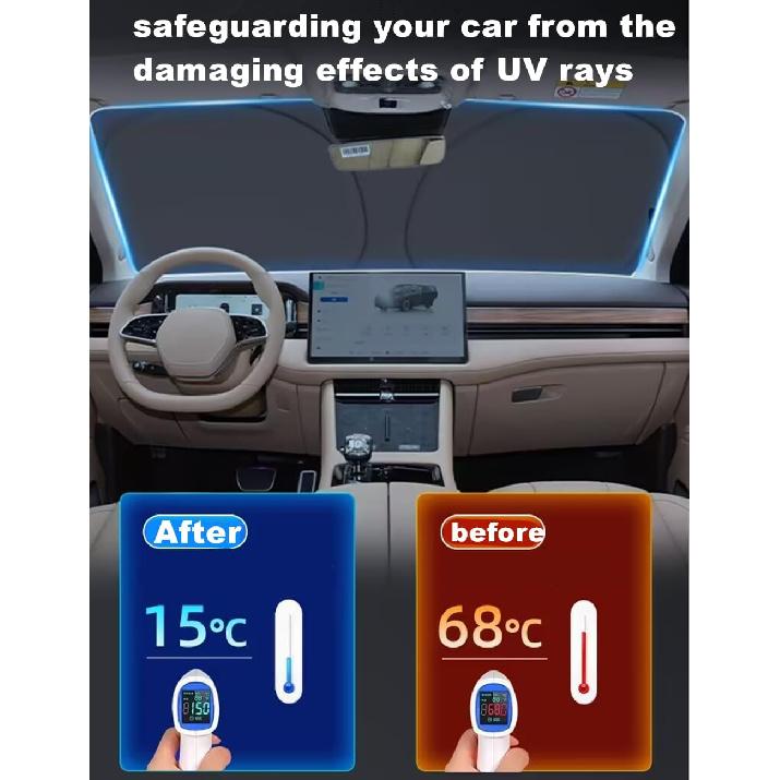 Windshield Sun Shade for -2025 Chevrolet/Chevy Blazer 240T Double-Layer Foldable Car Front Window Sunshade Accessories 240 T Sun Visor Protector