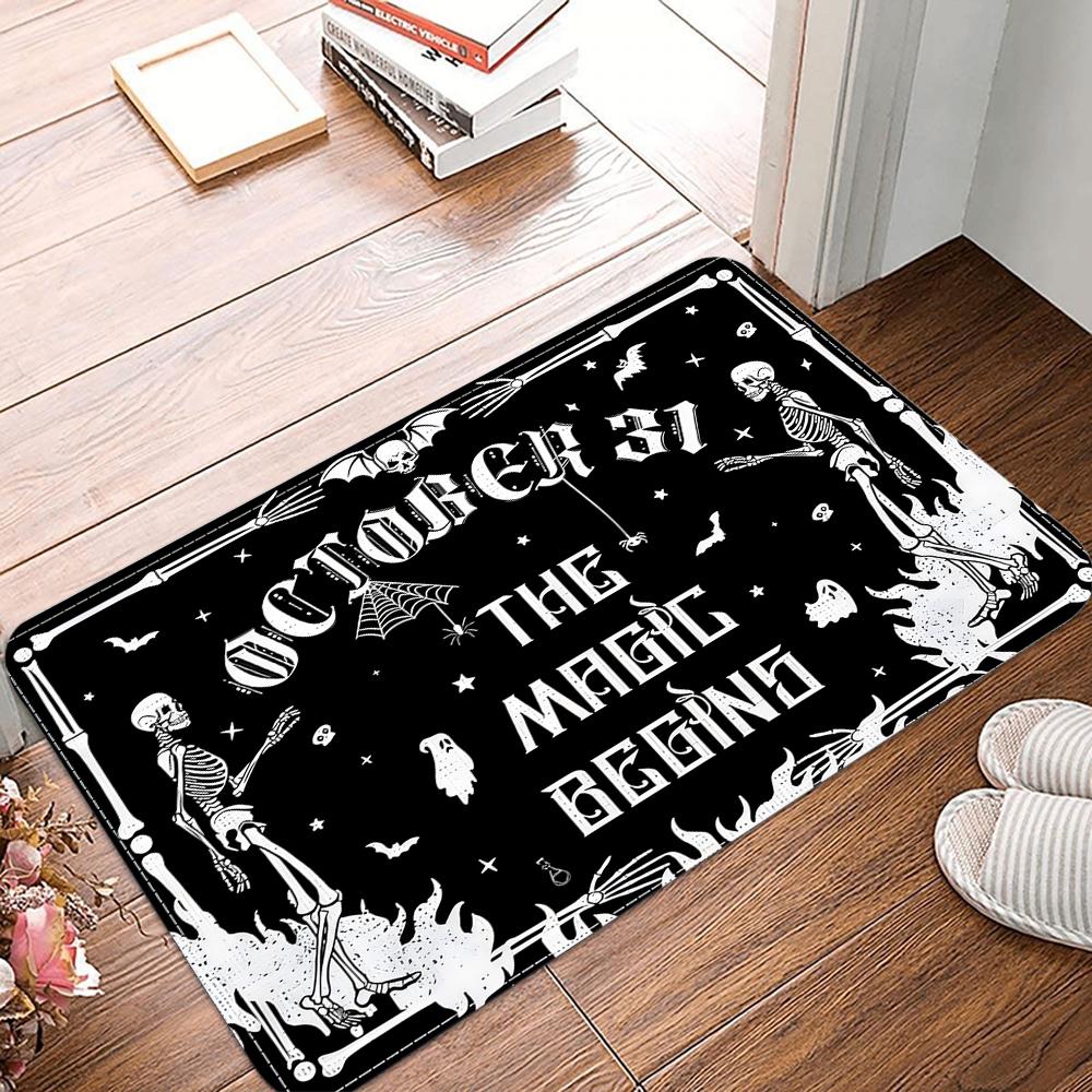 Halloween Themed Doormat Non-Slip Bedroom Kitchen Bathroom Entracne Rugs Living Room Washable Carpet